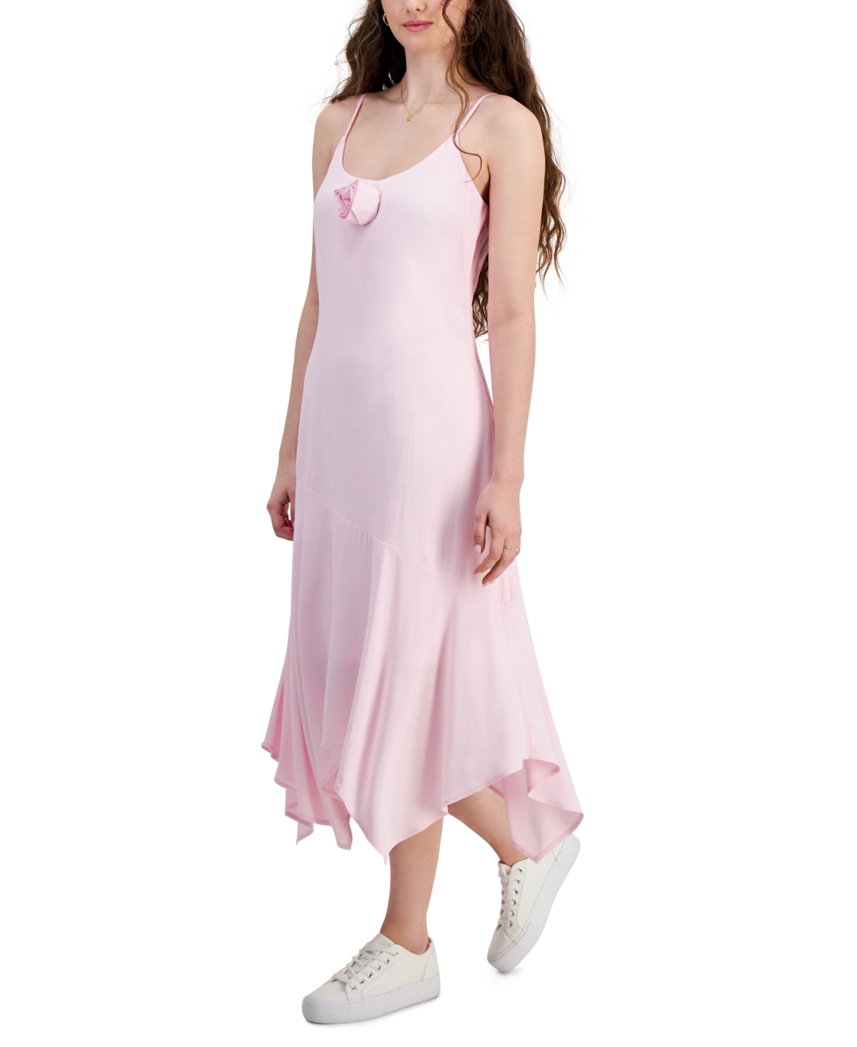 Juniors' Rosette Midi Dress - Cherry Blo