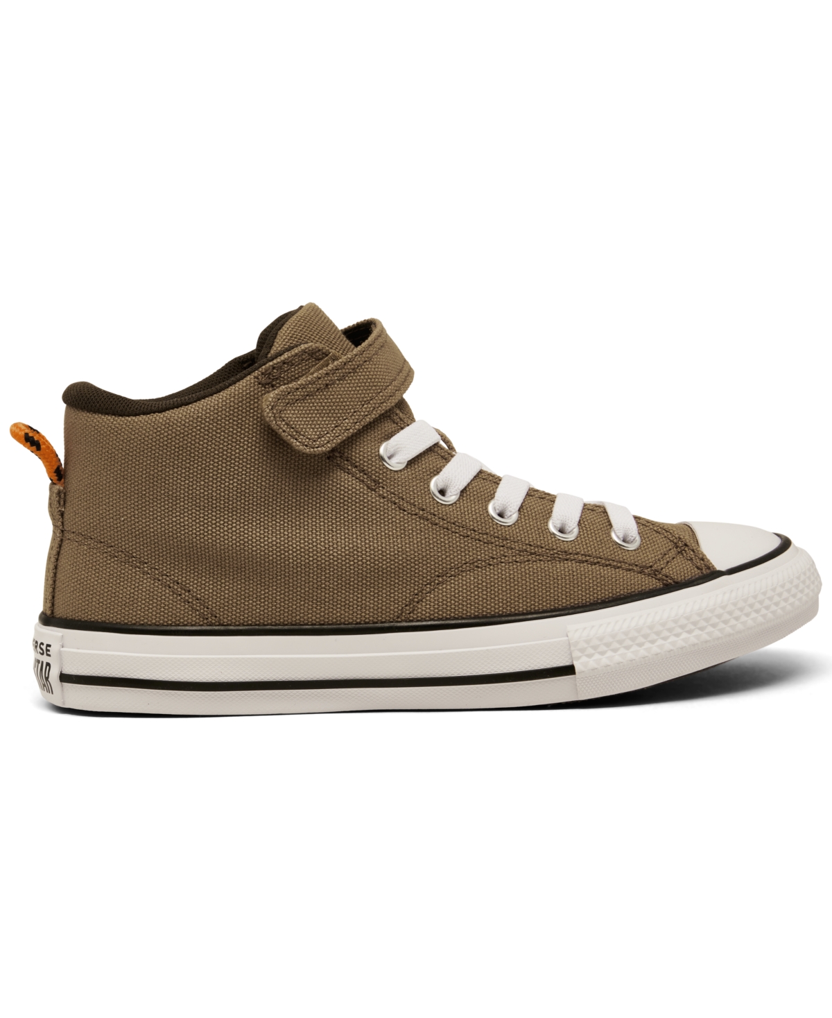 Shop Converse Little Kids Chuck Taylor All Star Malden Street Fastening Strap Casual Sneakers From Finish Line In Hot Tea,orange,white