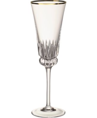 Grand Royal Gold-Tone Flute Glasses, Pair of 2