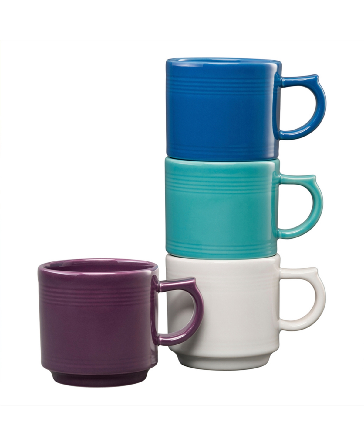 Stackable Mugs, Set of 4 - Coastal Bl