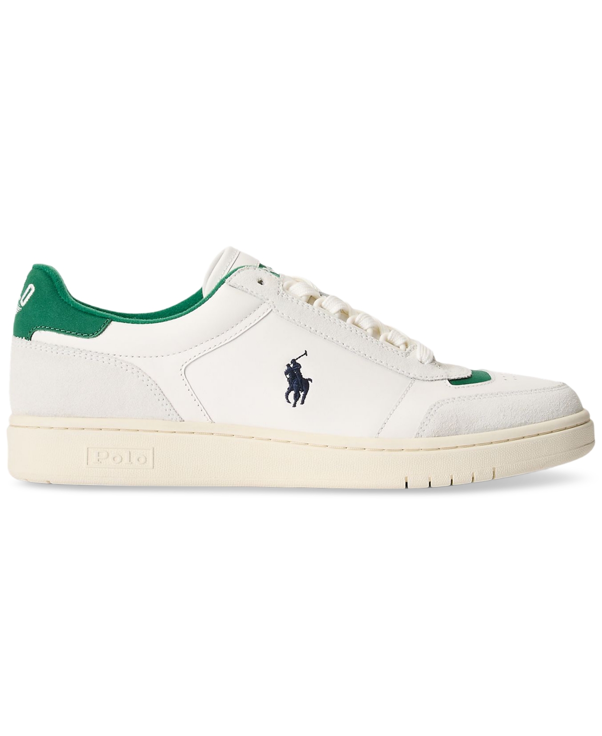 Polo Ralph Lauren Men's Court Sport Lace-Up Sneakers -white