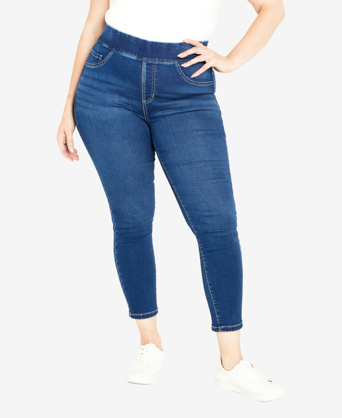 Plus Size Hi Rise Jegging Jeans - Mid Wash