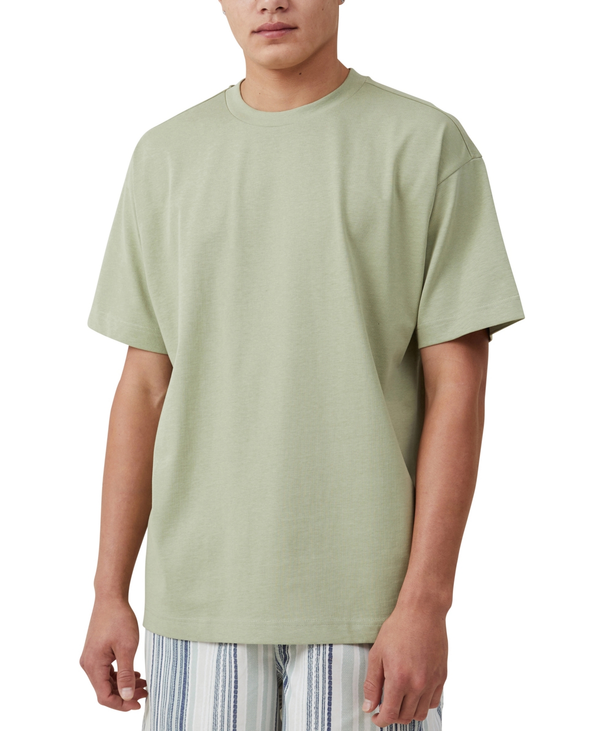 Shop Cotton On Men's Box Fit Plain T-shirt In Green Tea