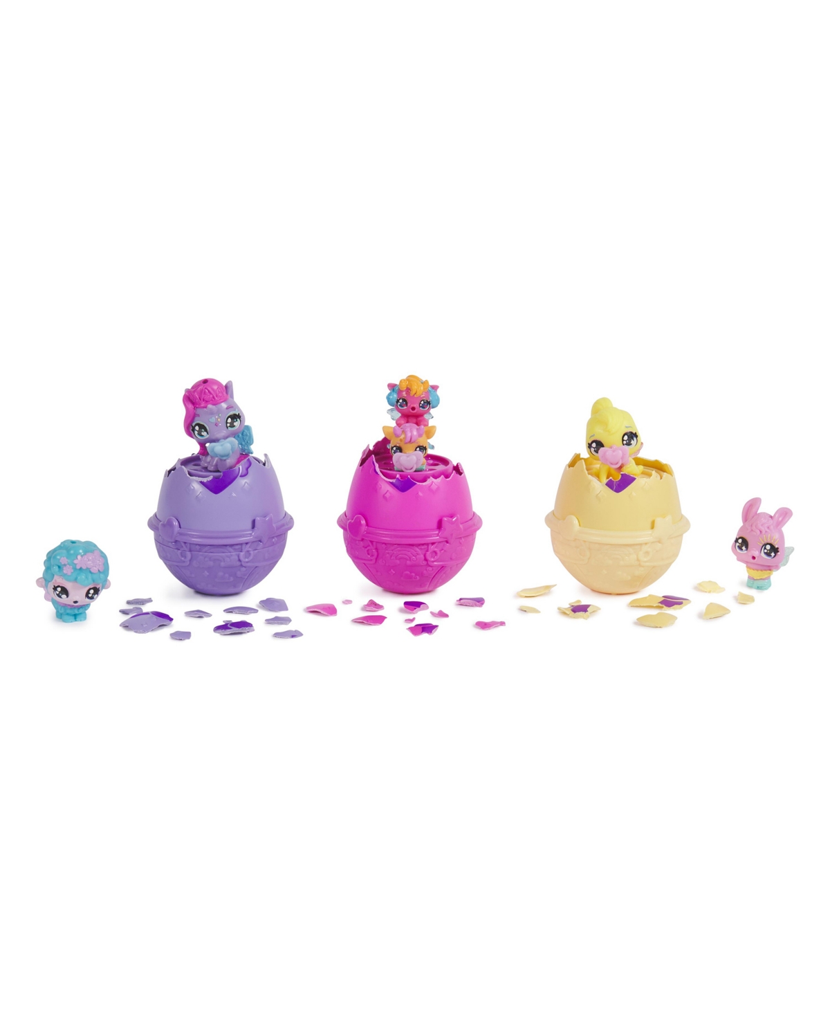 Hatchimals Alive, Spring Basket with 6 Mini Figures, 3 Self-Hatching Eggs, Fun Gift and Easter Toy - Multi-color