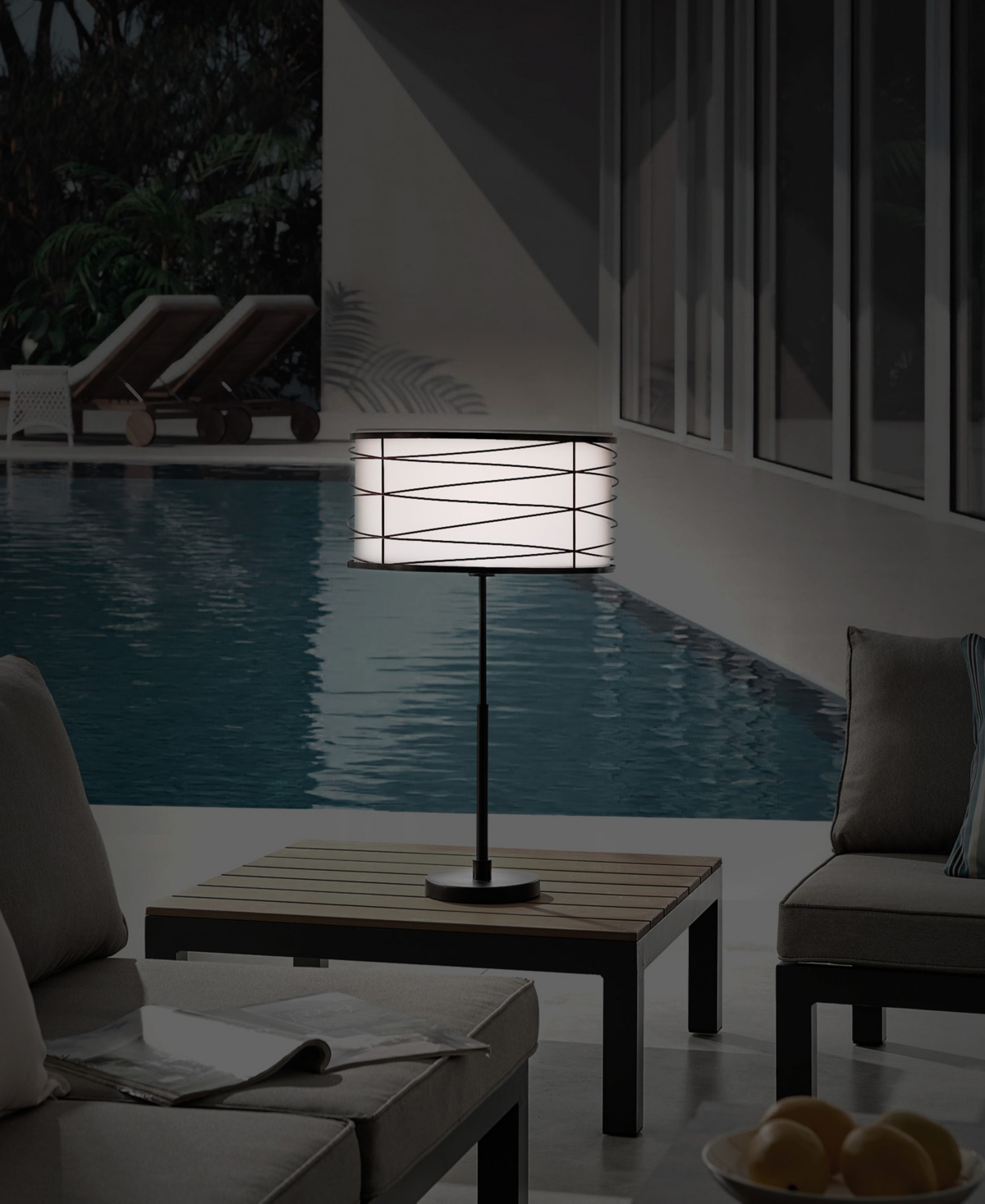 Shop Lite Source Outdoor Cordless Lumiere Table Lamp In Black