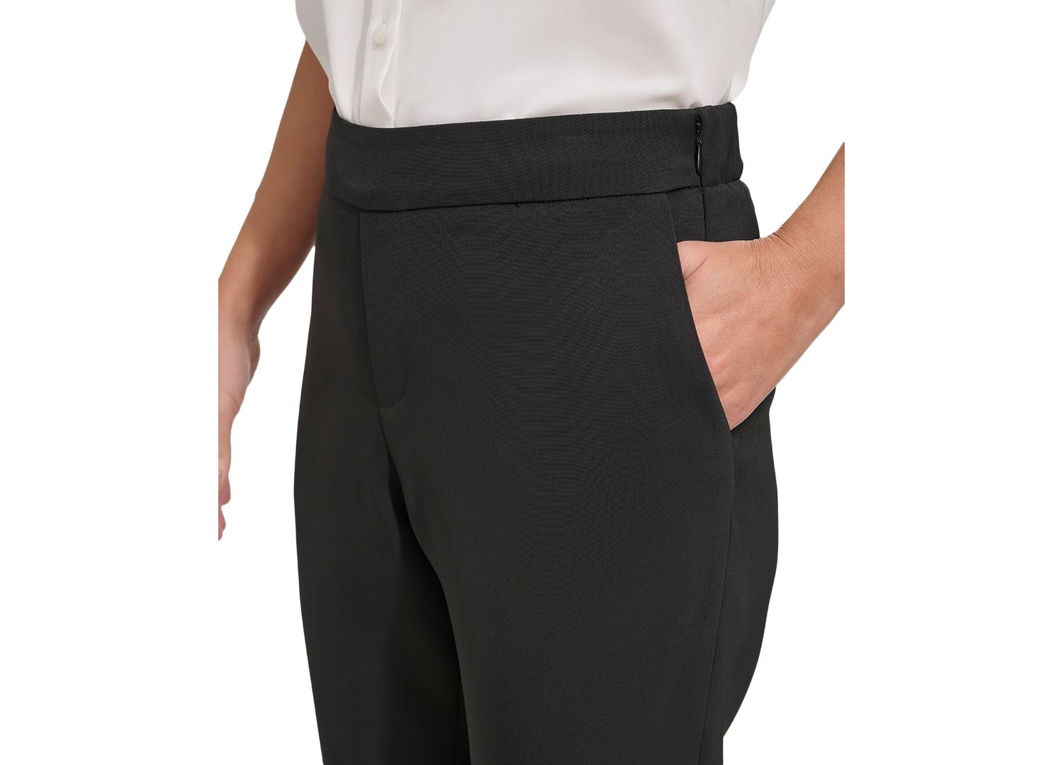Petite Mid-Rise Pull-On Cropped Pants