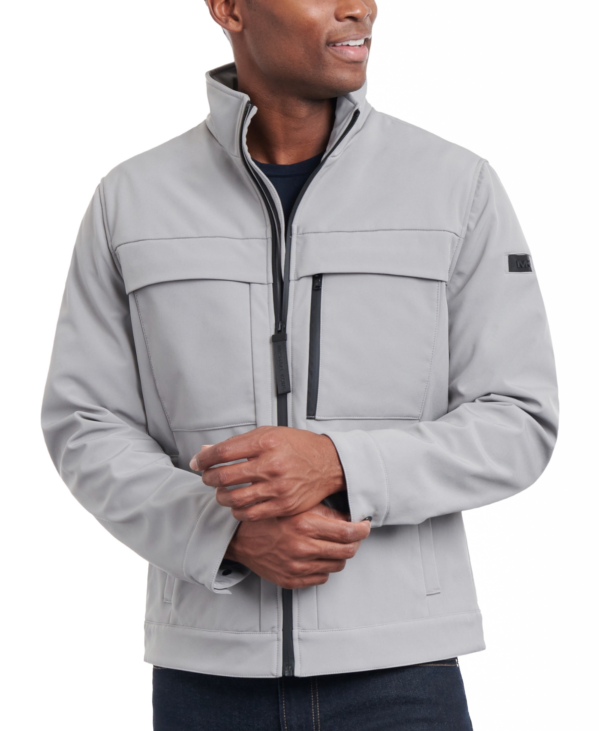 Michael Kors Men's Dressy Full-Zip Soft Shell Jacket