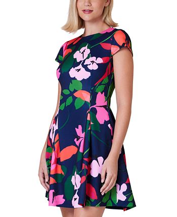 Women's Printed Fit and Flare Dress