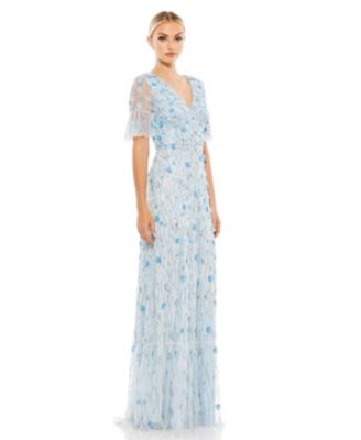 white and blue sequin dress Lily's white full sequin fit prom gown DQ4269 – Lily's Seaside Boutique