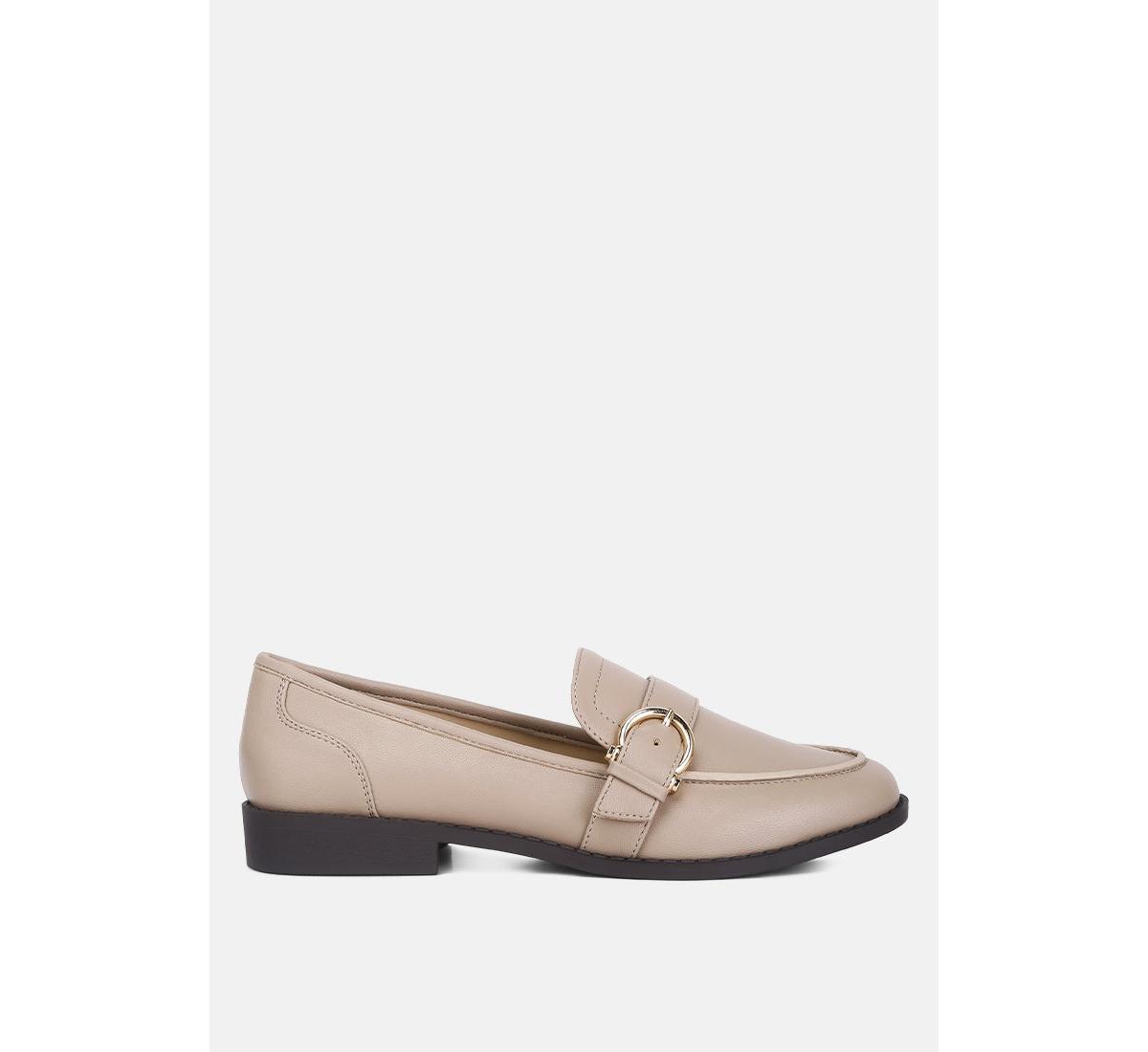 sheboss buckle detail loafers - Taupe