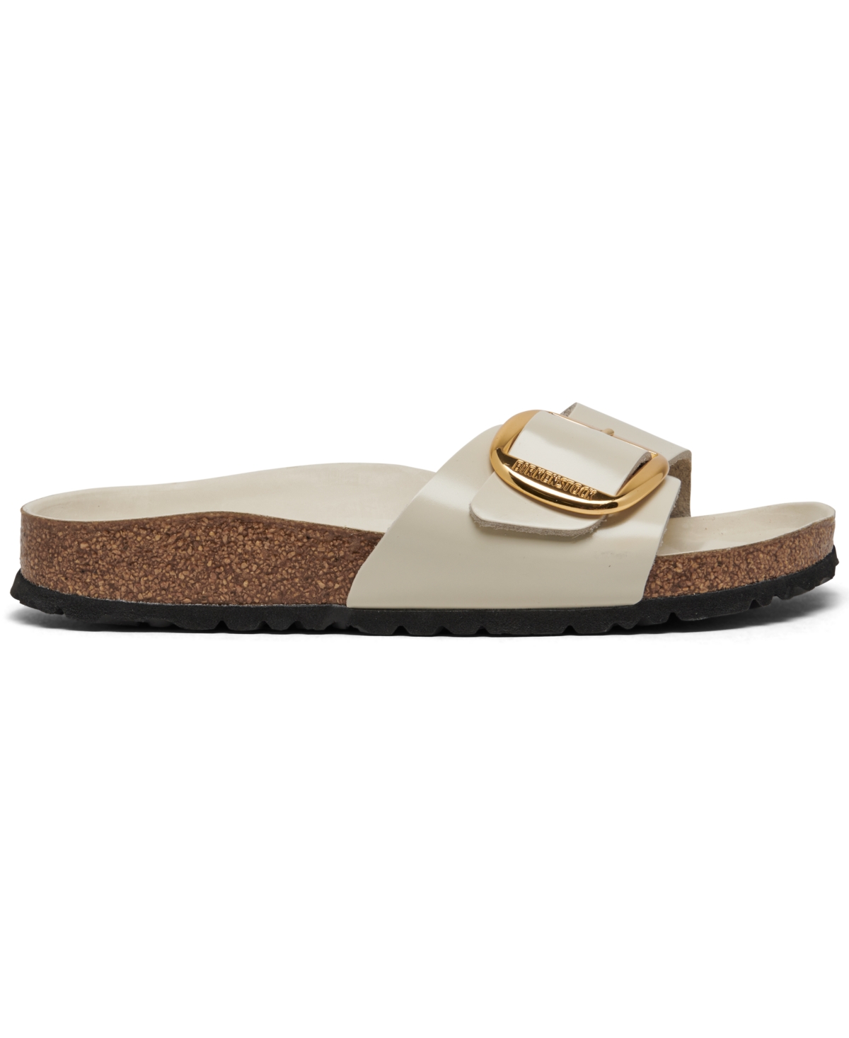 Birkenstock Women's Madrid Big Buckle High Shine Natural Leather Patent Sandals from Finish Line