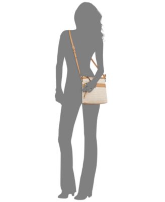 Straw North South Crossbody Bag, Exclusively at Macy's