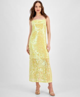 HUGO - Women's Sequin Sleeveless Maxi Sheath Dress
