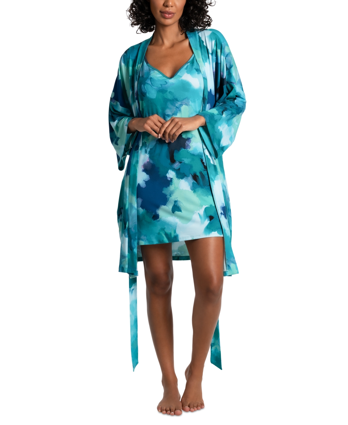 Linea Donatella Women's Clement Printed Wrap Robe