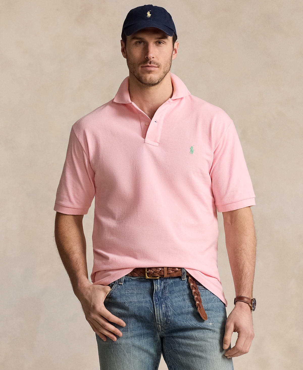 Polo Ralph Lauren The Iconic Mesh Polo Shirt In Garden Pink