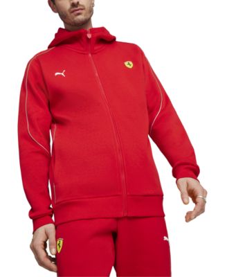 Puma - Men's Ferrari Race Contrast Piped Full-Zip Hooded Fleece Jacket