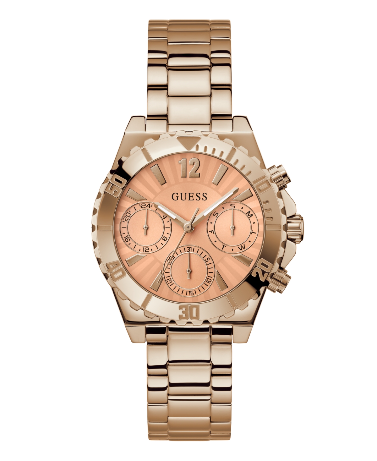 Shop Guess Women's Analog Rose Gold-tone Stainless Steel Watch 38mm