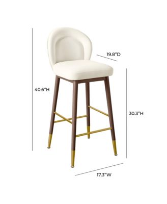 1 Pc. Velvet Barstool