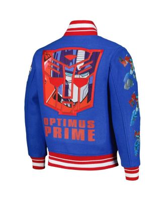 Men's Royal Transformers Roll Out Full-Zip Varsity Jacket
