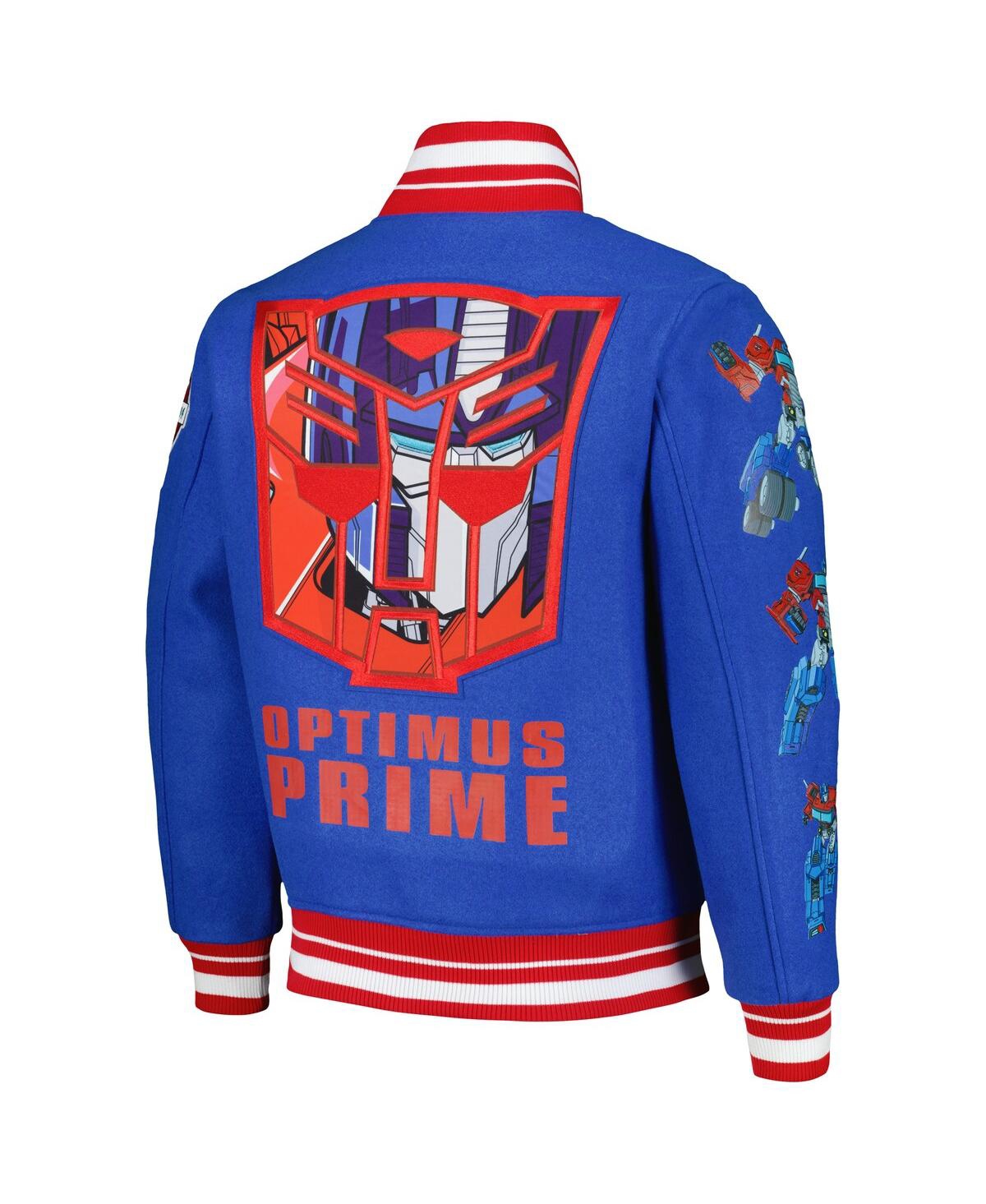 Shop Freeze Max Men's  Royal Transformers Roll Out Full-zip Varsity Jacket