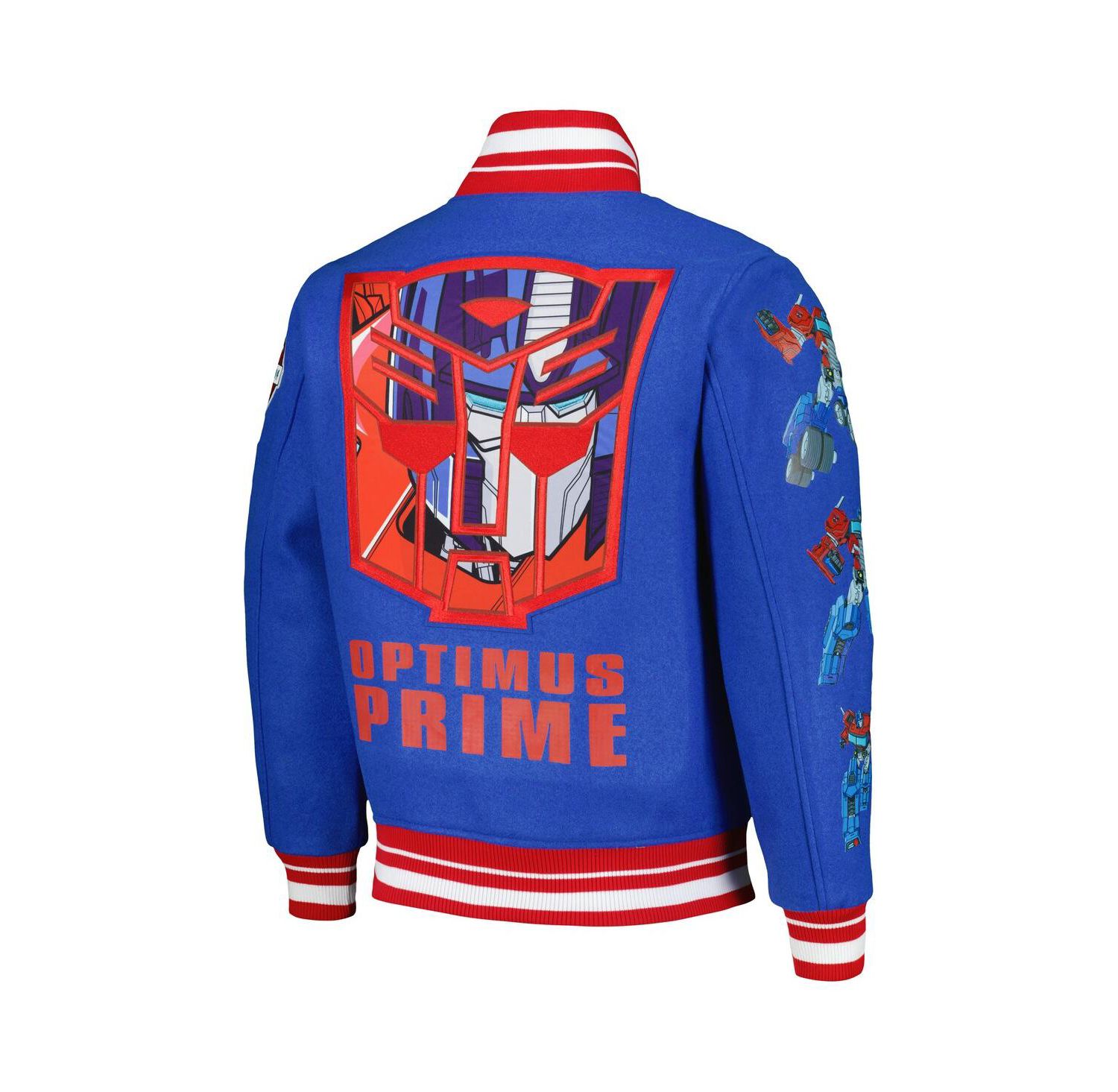 Men's Royal Transformers Roll Out Full-Zip Varsity Jacket