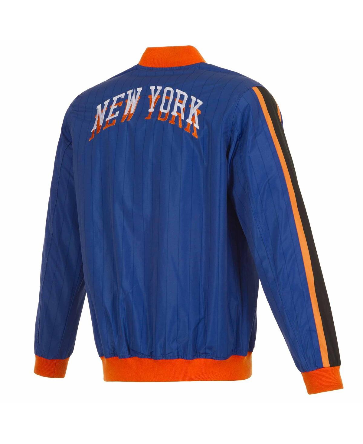 Men's Jh DesignNew York Knicks 2023/24 City Edition Full-Zip Bomber Jacket - Royal