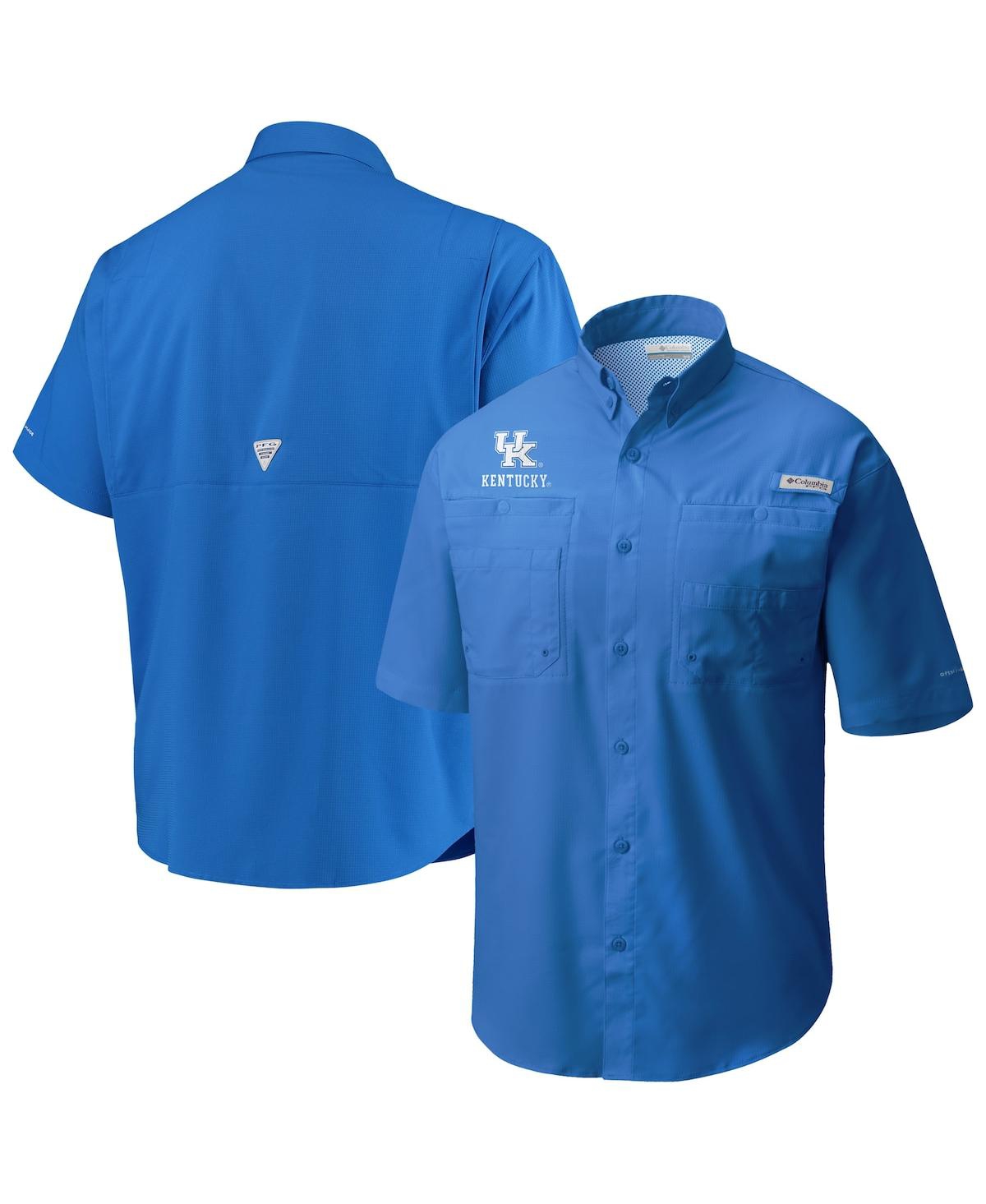 Men's Columbia Royal Kentucky Wildcats Big and Tall Collegiate Tamiami Button-Down Shirt - Royal