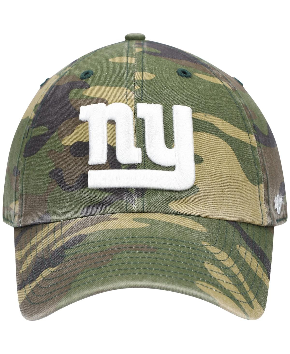 Men's '47 BrandNew York Giants Woodland Logo Clean Up Adjustable Hat - Camo