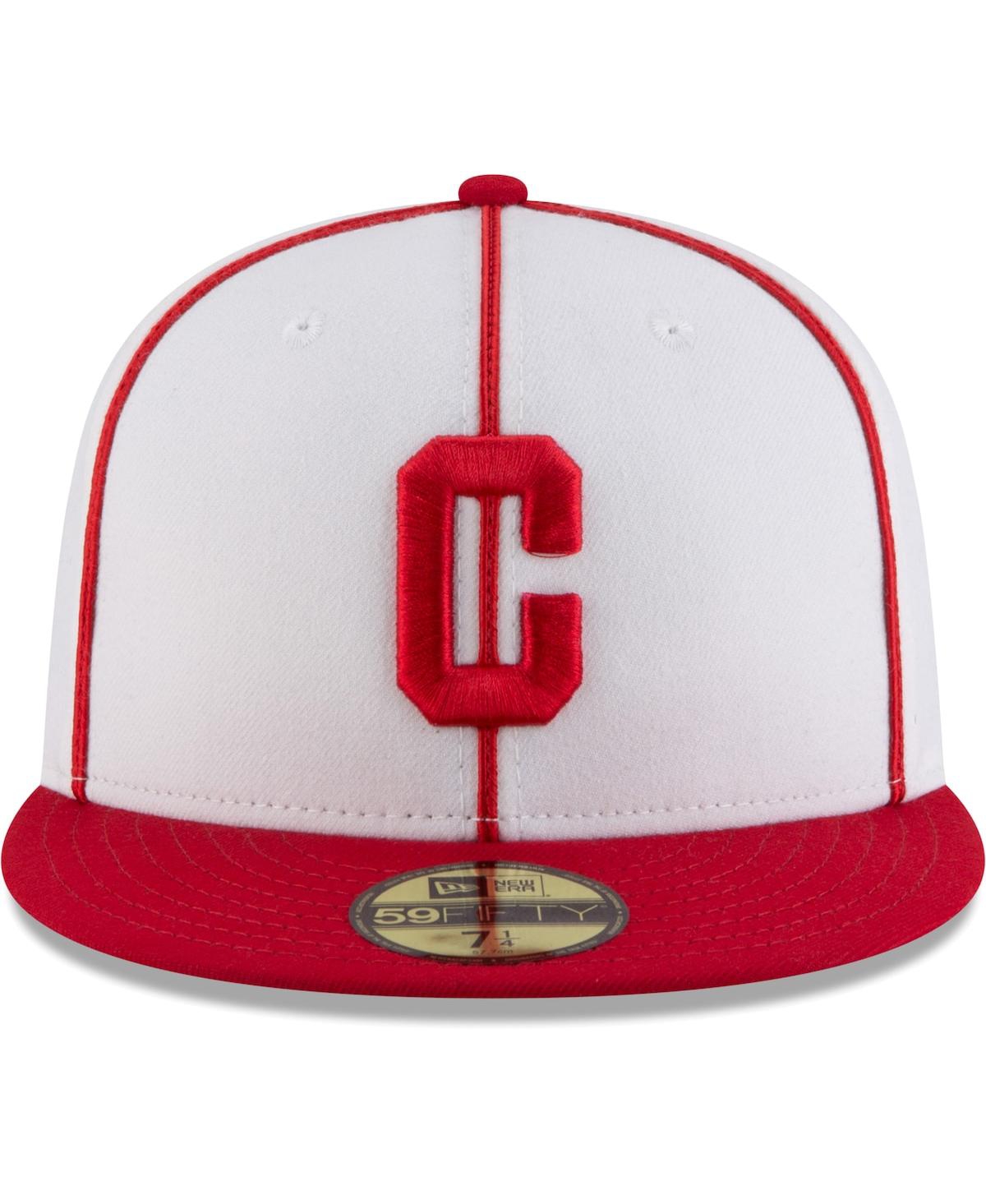 Men's New Era Red Distressed Pittsburgh Crawfords Cooperstown Collection Turn Back The Clock 59FIFTY Fitted Hat - Red