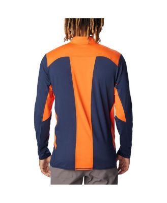 Men's Navy Auburn Tigers Tech Trail Omni-Shade Quarter-Zip Top