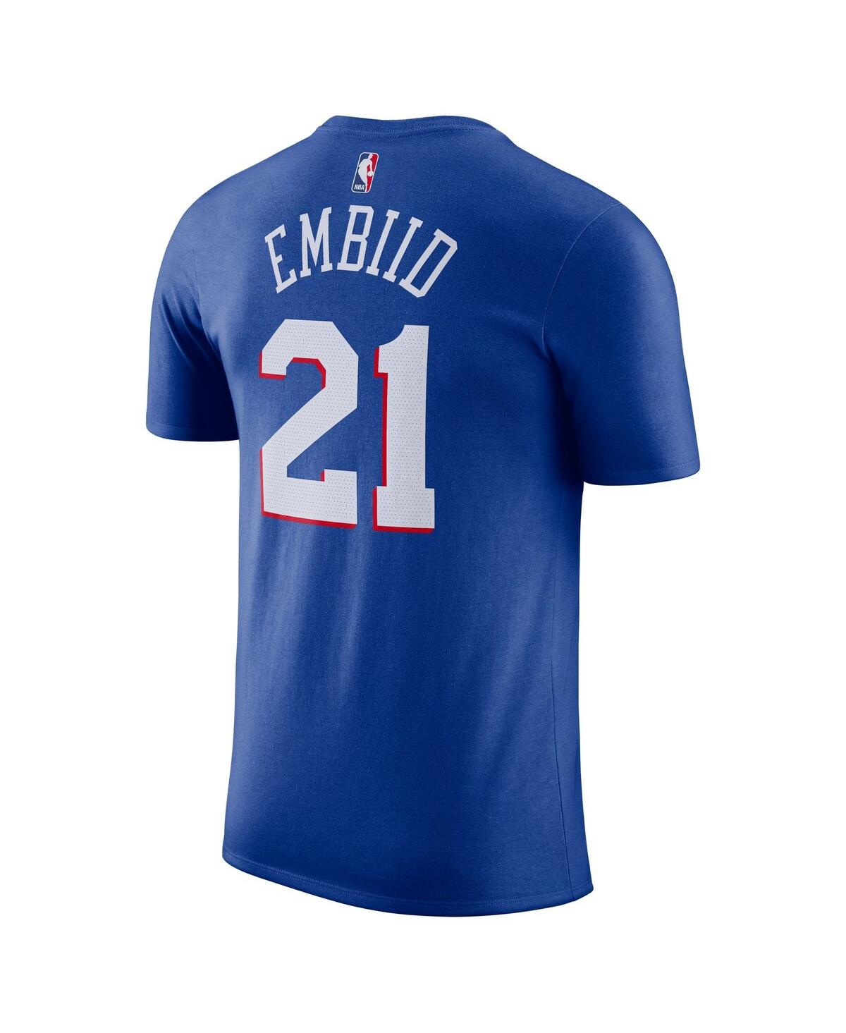 Men's Nike Joel EmbiidPhiladelphia 76ers Icon 2022/23 Name and Number T-shirt - Royal