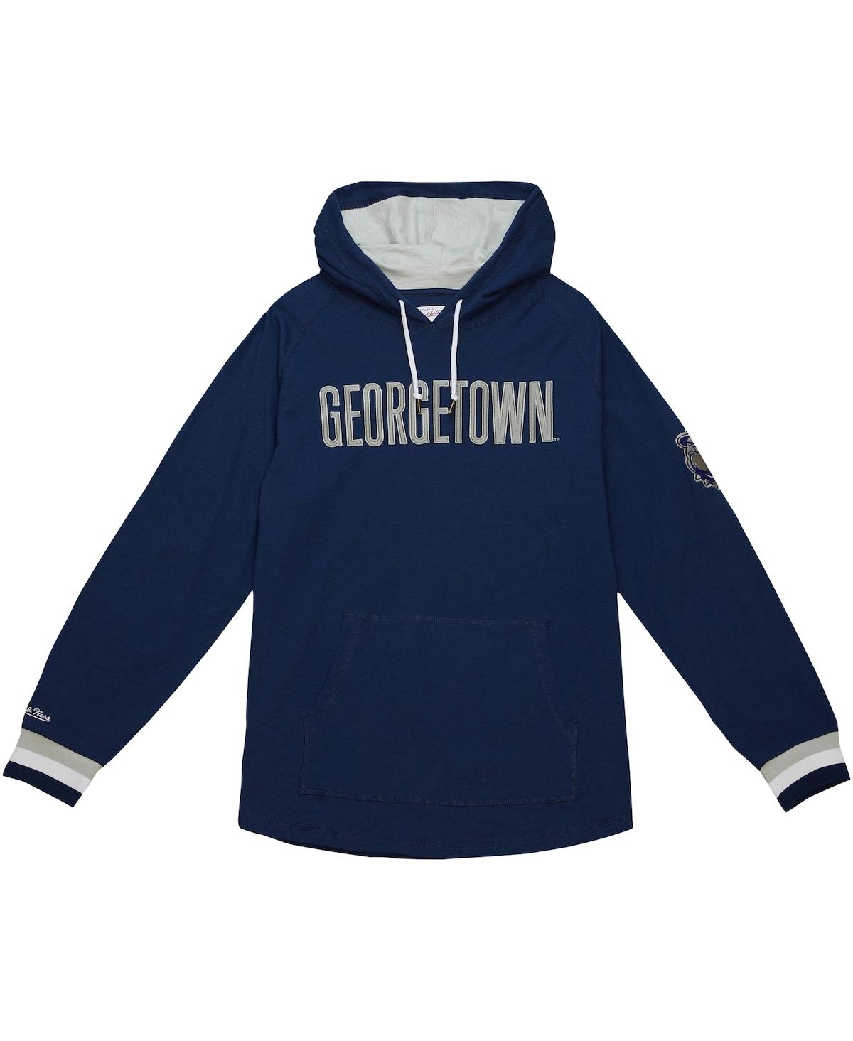 Men's Mitchell & NessGeorgetown Hoyas Legendary Raglan Pullover Hoodie - Navy