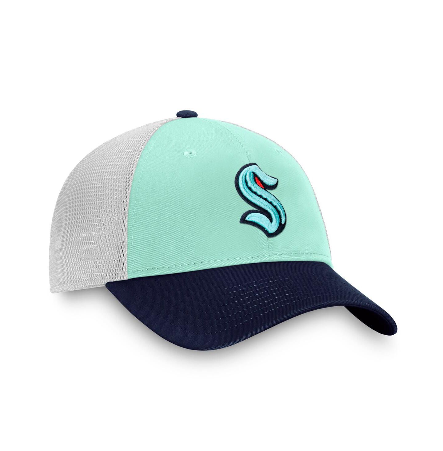 Мужская кепка Fanatics Blue Seattle Kraken Special Edition 2.0 Trucker Adjustable Hat — фото 3