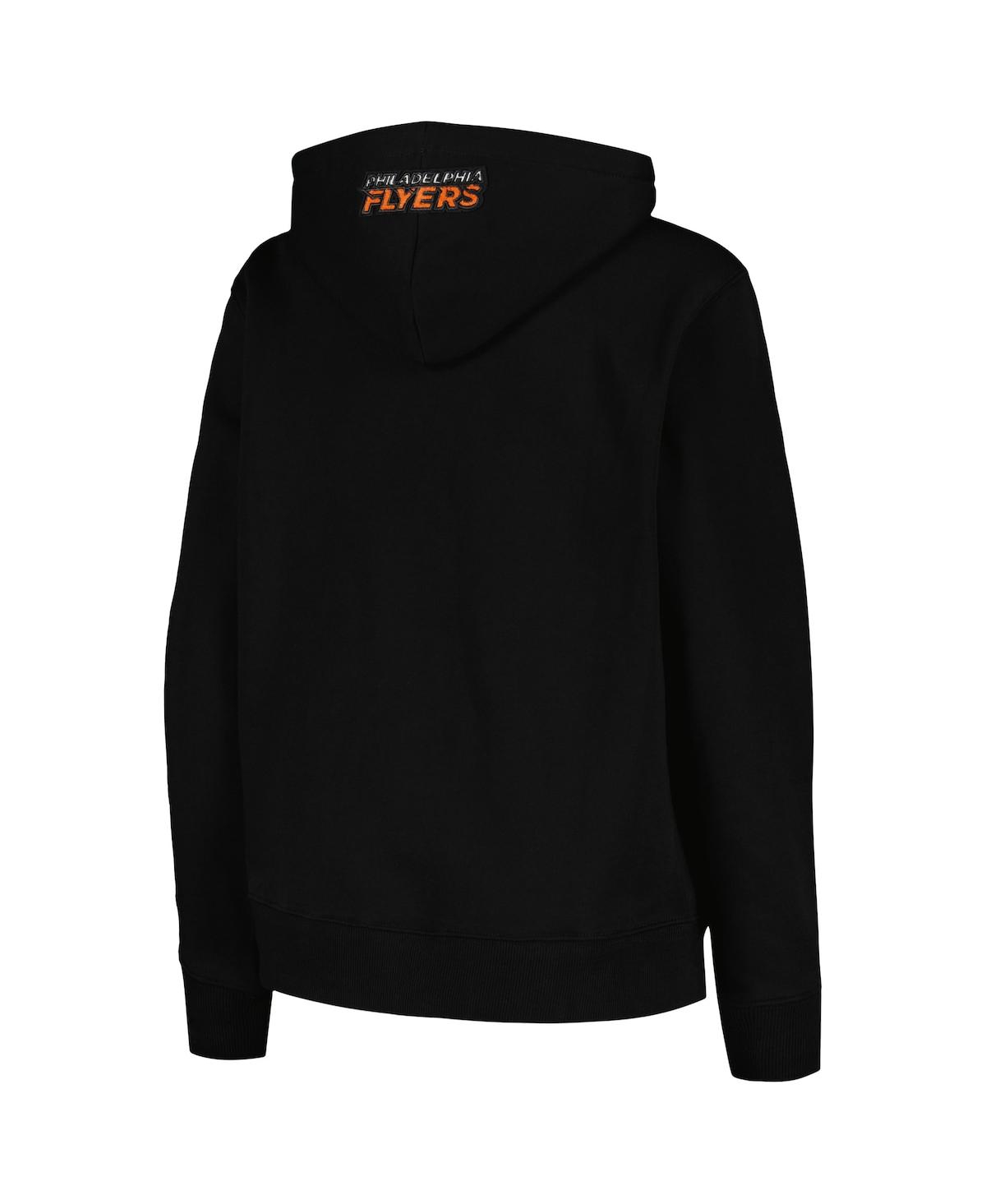 Shop Pro Standard Women's  Black Philadelphia Flyers Classic Chenille Pullover Hoodie