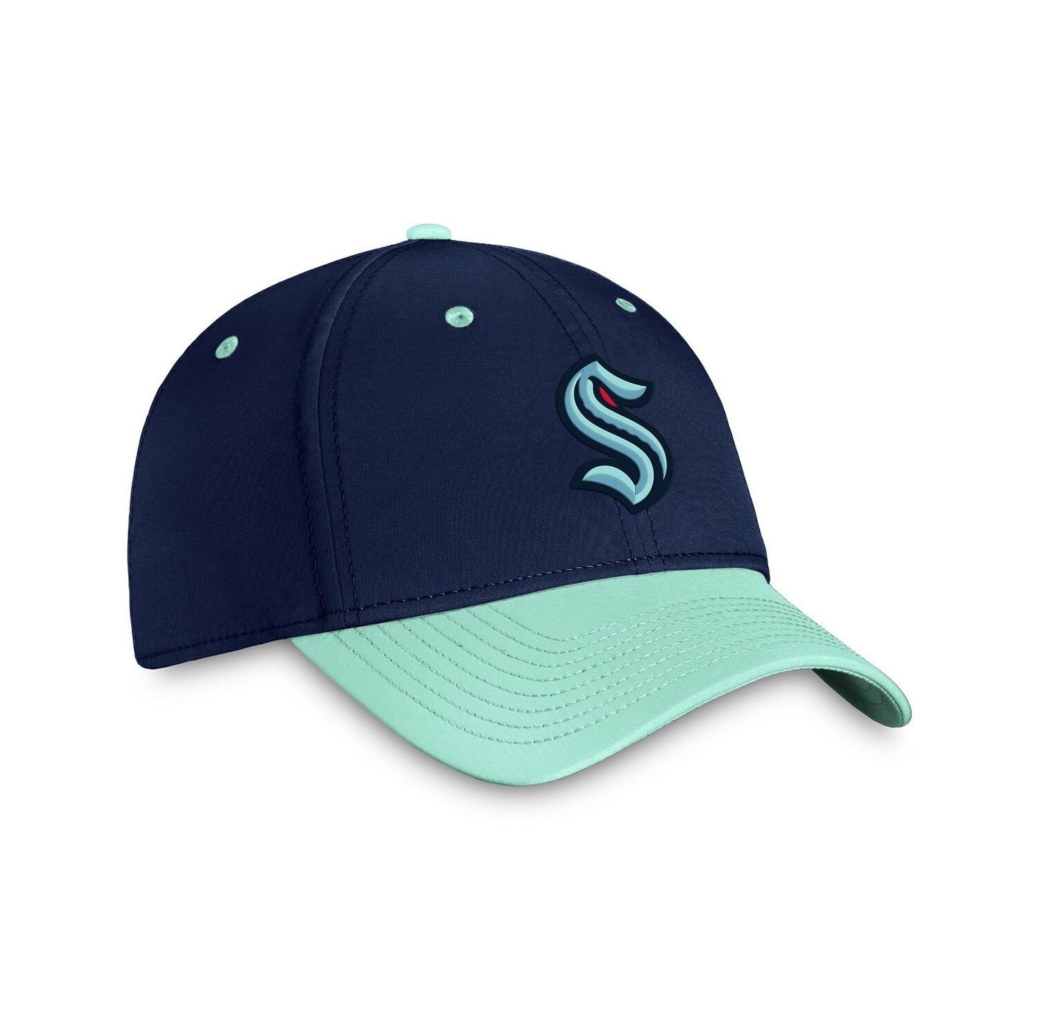 Men's Deep Sea Blue, Light Blue Seattle Kraken Authentic Pro Rink Two-Tone Flex Hat