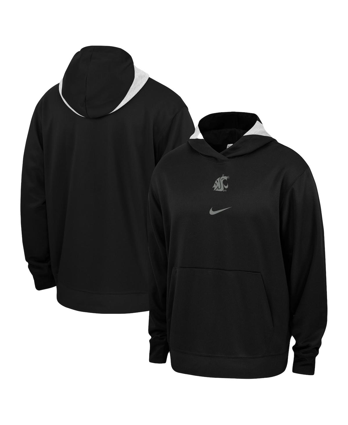 Shop Nike Men's  Black Washington State Cougars Basketball Spotlight Performance Pullover Hoodie