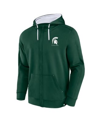 Men's Green Michigan State Spartans Power Index Full-Zip Hoodie