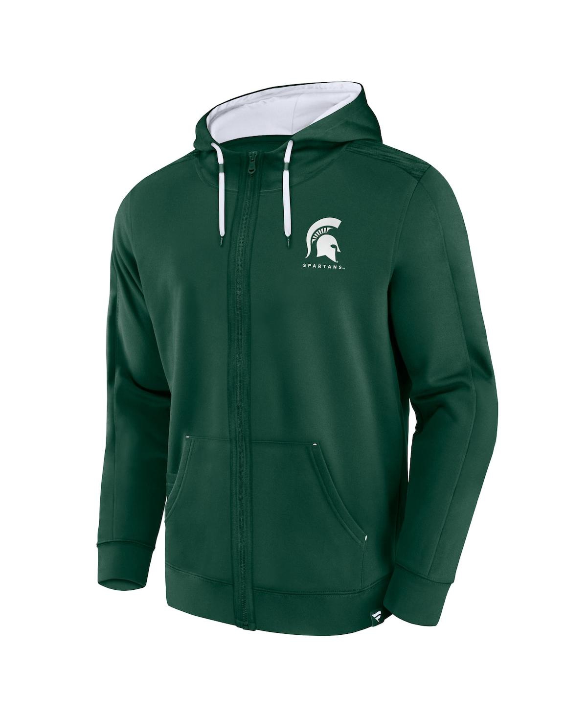 Men's FanaticsMichigan State Spartans Power Index Full-Zip Hoodie - Green