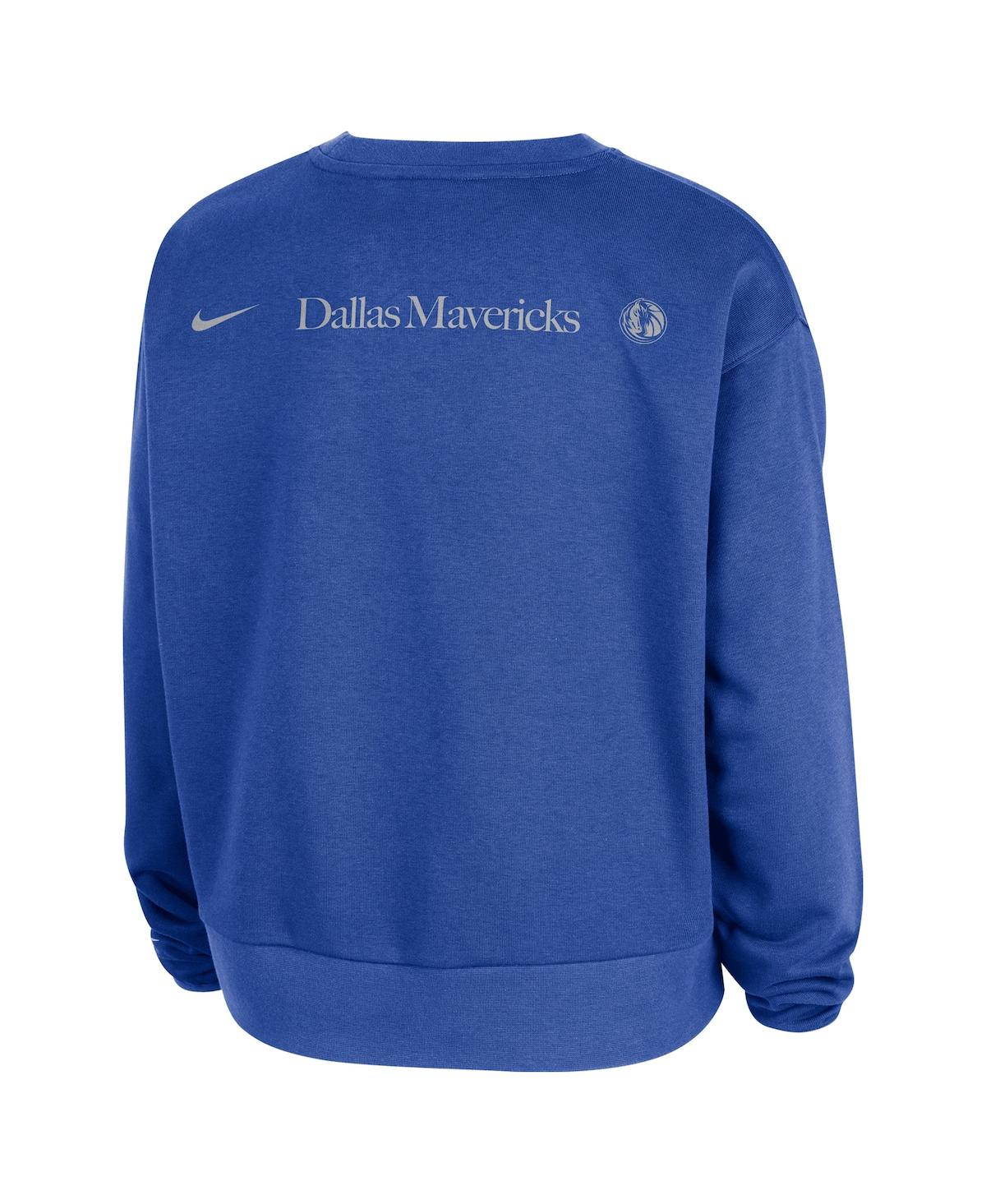 Women's NikeDallas Mavericks Standard Issue Courtside Performance Pullover Sweatshirt - Blue