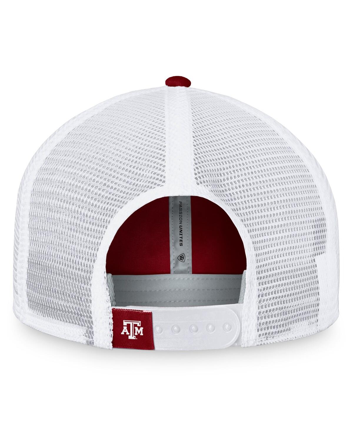 Shop Top Of The World Women's  Maroon, White Texas A&m Aggies Charm Trucker Adjustable Hat In Maroon,white