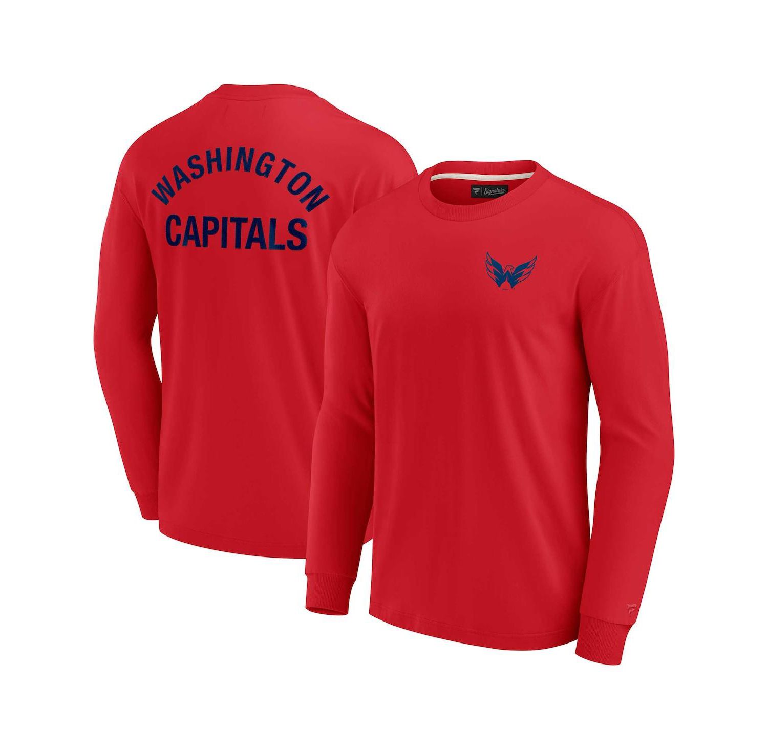 Men's and Women's Red Washington Capitals Super Soft Long Sleeve T-shirt