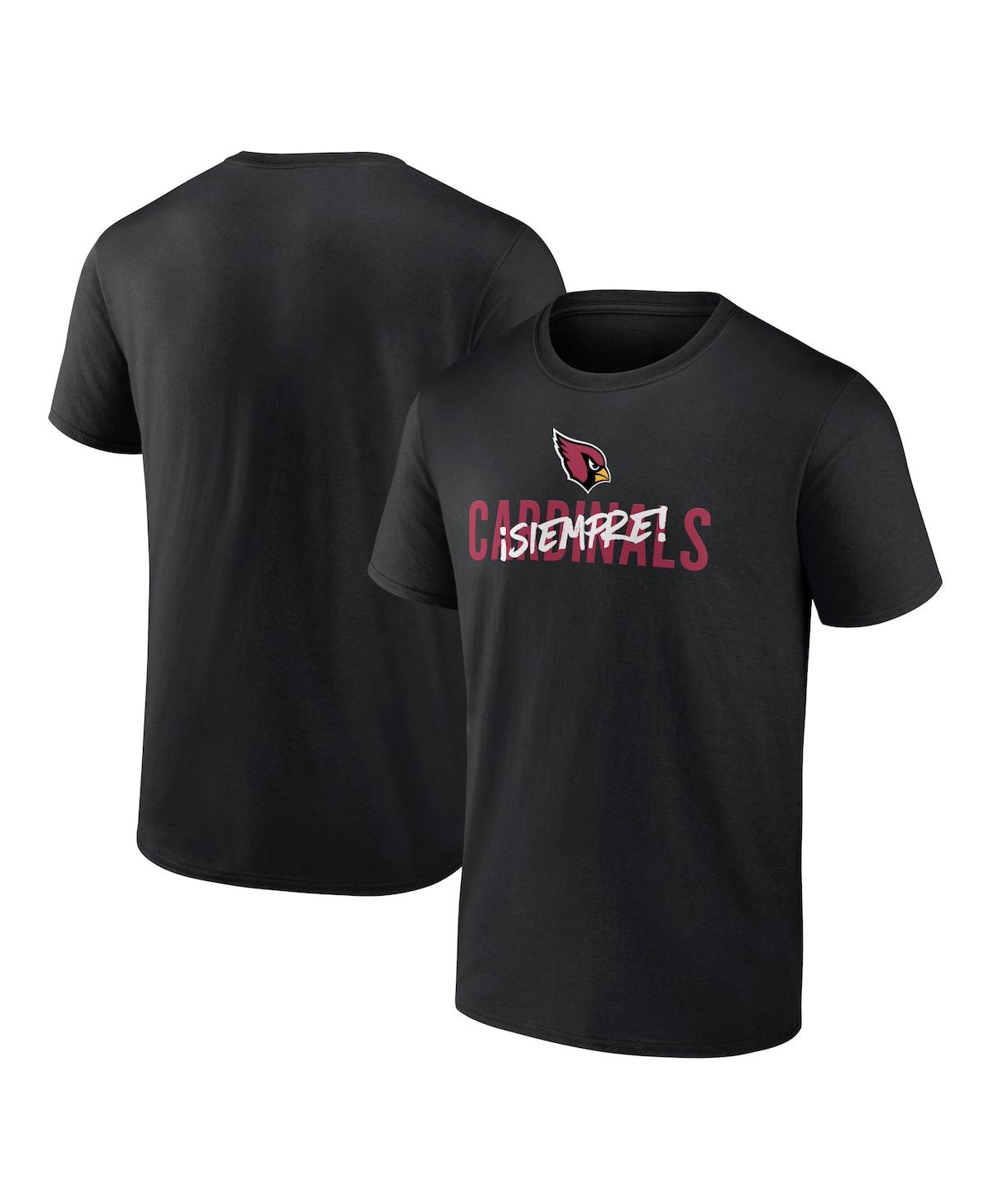 Shop Fanatics Men's  Black Arizona Cardinals Siempre T-shirt