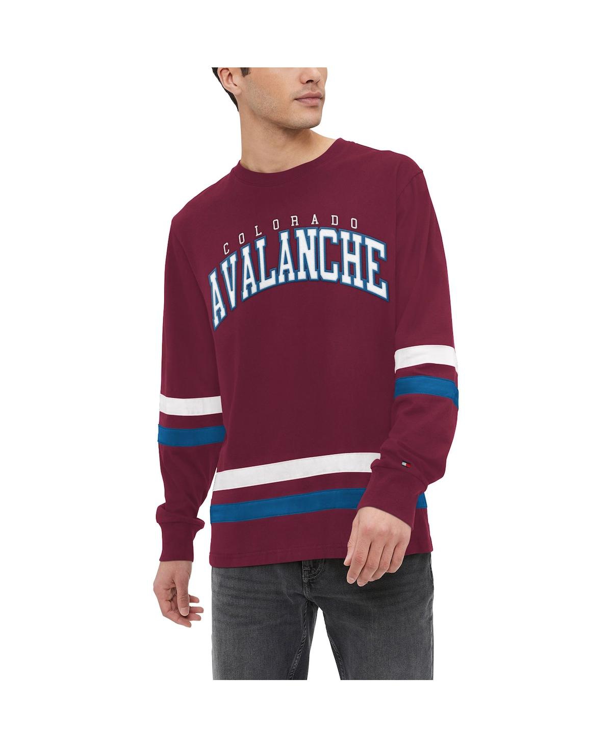 Shop Tommy Hilfiger Men's  Burgundy Colorado Avalanche Nolan Long Sleeve T-shirt