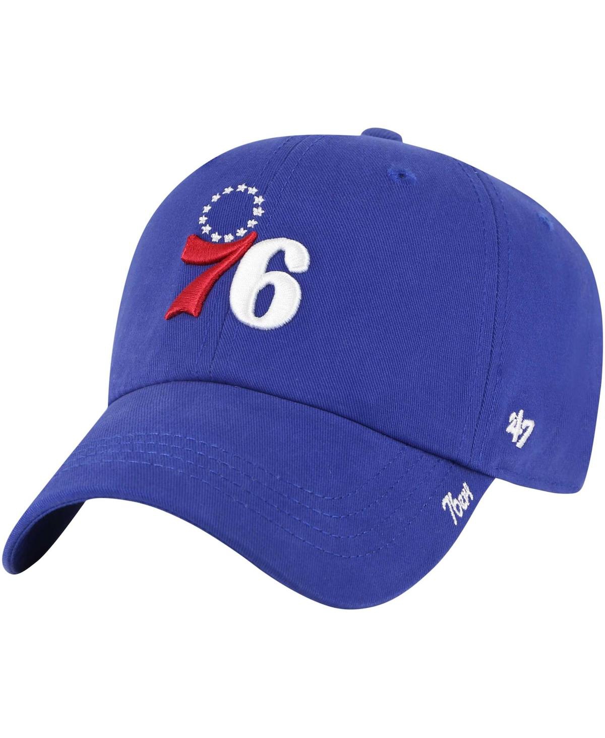 Shop 47 Brand Women's ' Royal Philadelphia 76ers Miata Clean Up Adjustable Hat