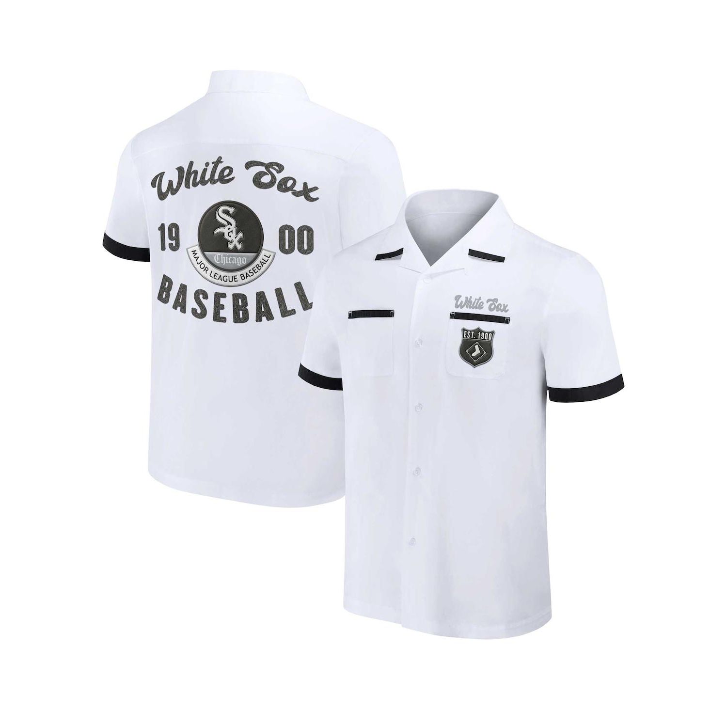 Men's Darius Rucker Collection by White Chicago White Sox Bowling Button-Up Shirt