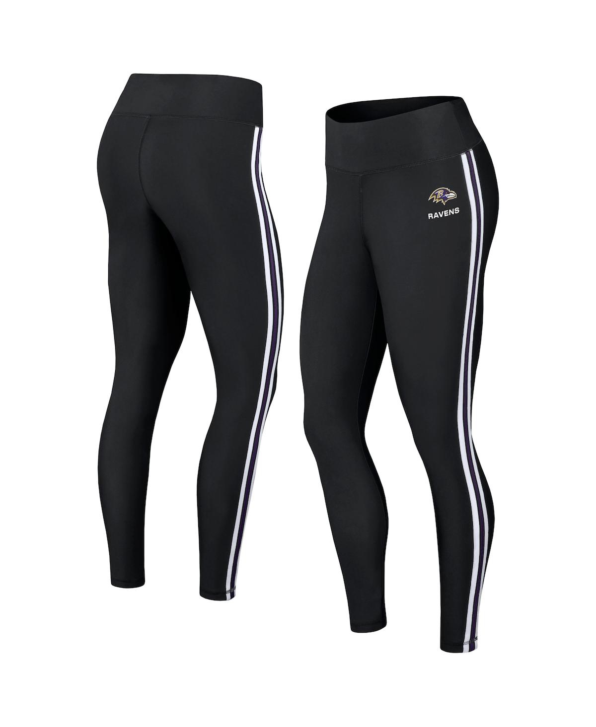 Women's Wear by Erin Andrews Black Baltimore Ravens Color Block Leggings - Black