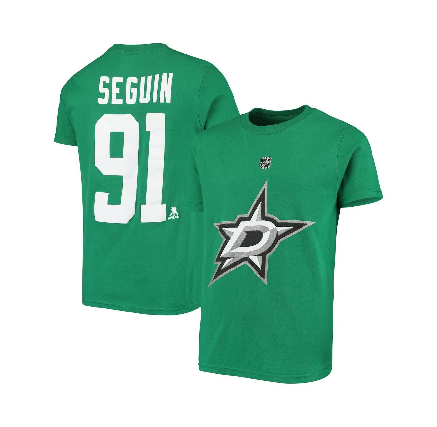 Big Boys Tyler Seguin Kelly Green Dallas Stars Player Name and Number T-shirt