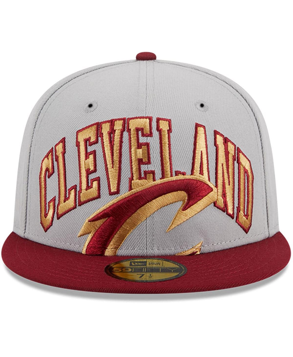Men's New Era Wine Cleveland Cavaliers Tip-Off Two-Tone 59FIFTY Fitted Hat - Wine
