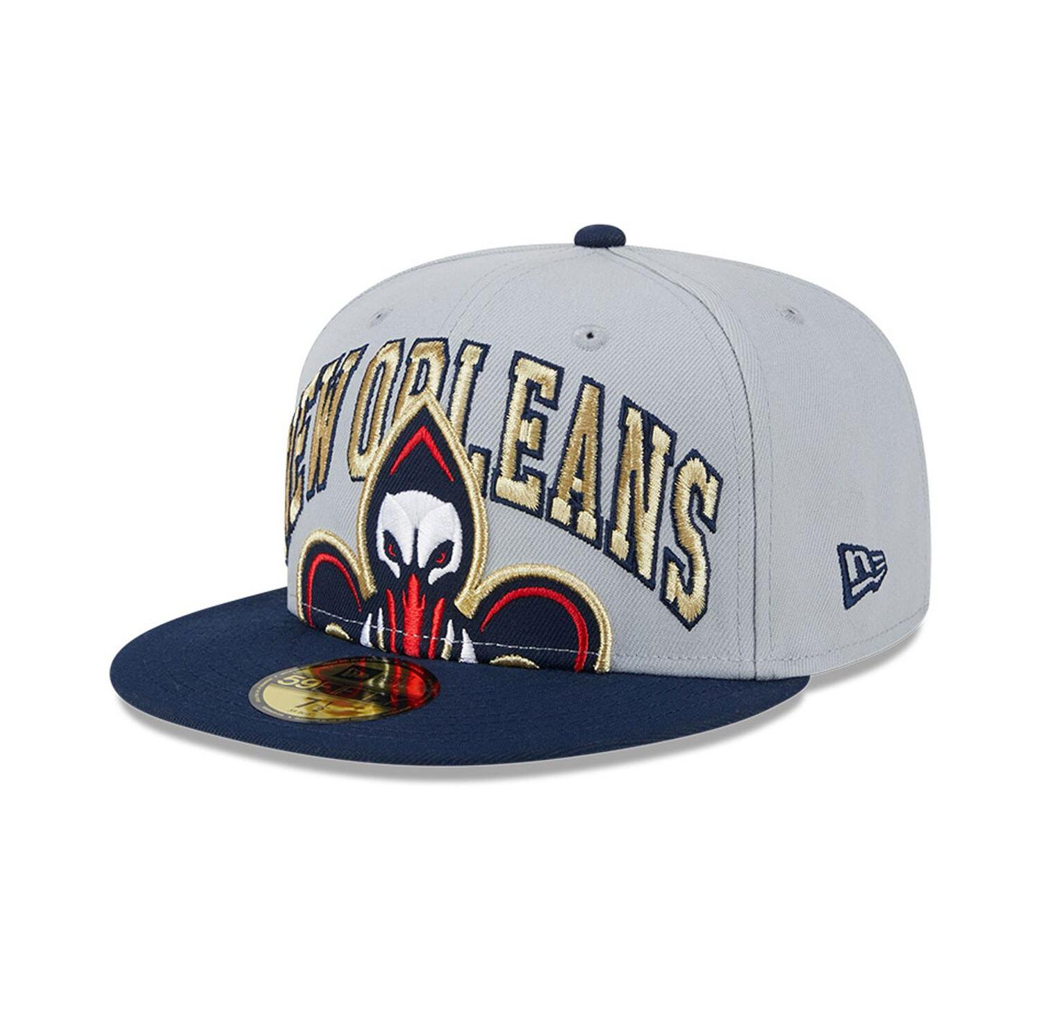 Men's Gray, Navy New Orleans Pelicans Tip-Off Two-Tone 59FIFTY Fitted Hat