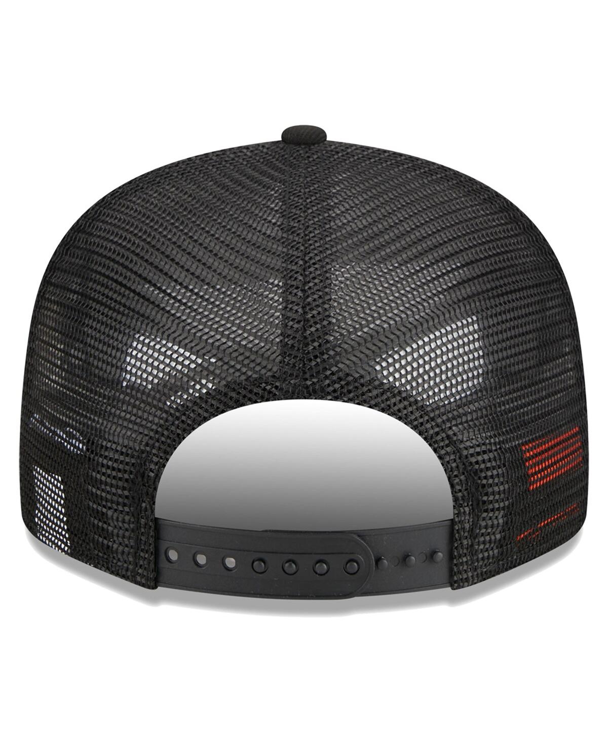 Men's New EraTeenage Mutant Ninja Turtles Happy Donatello Trucker 9FIFTY Snapback Hat - Black